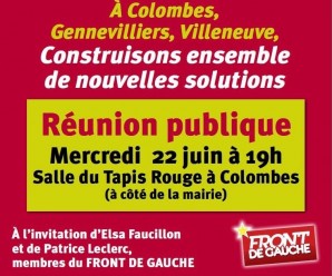 Avec Patrice Leclerc, nous vous invitons le 22 juin à 19h à construire ensemble de nouvelles solutions