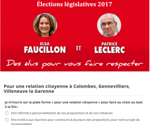Législatives 2017 : Pour une relation citoyenne à Colombes, Gennevilliers, Villeneuve la Garenne